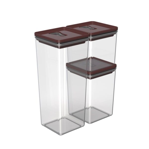 Kit Organizador Hermético Dubai 5,0 L Marrom