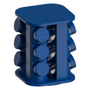 Porta-Condimentos Giratório 12 Potes Azul